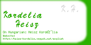 kordelia heisz business card